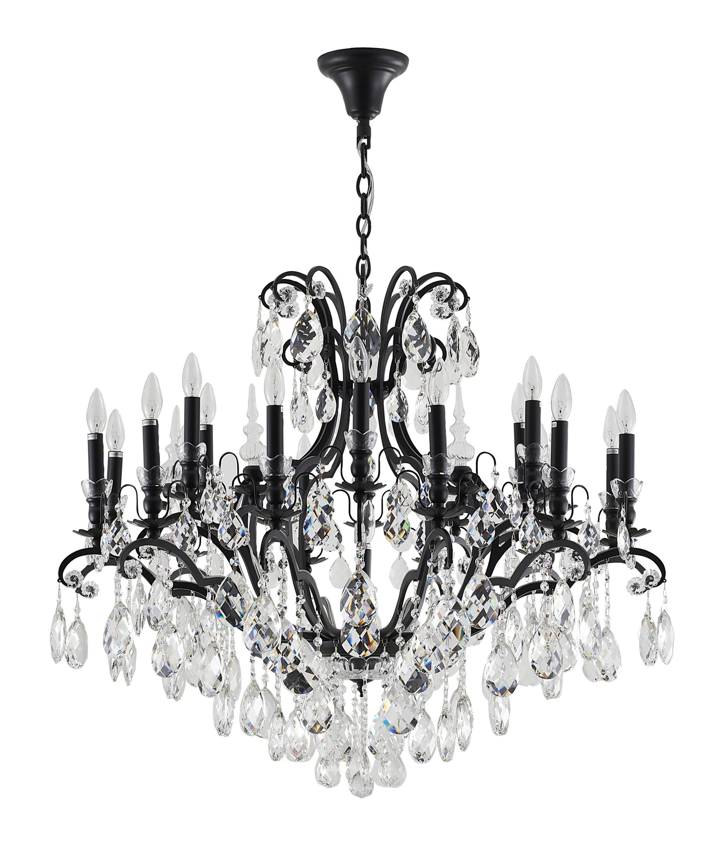 Clear Crystal Chandelier, Sandy BlackBy Design Living