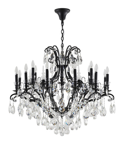 Clear Crystal Chandelier, Sandy BlackBy Design Living