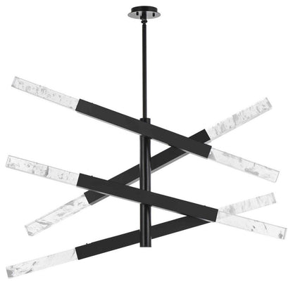 Ari 8 Light Pendant, BlackBy Elegant Furniture & Lighting
