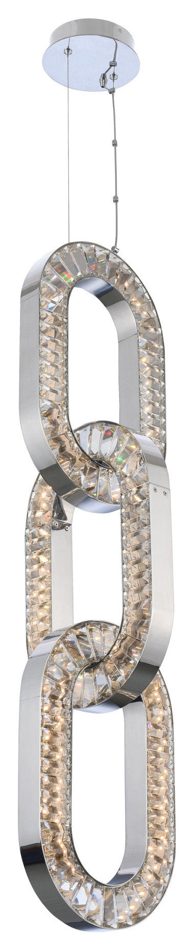 Catena 12x48" 1-Light Contemporary Mini-Pendants by AllegriBy Allegri Crystal by Kalco Lighting