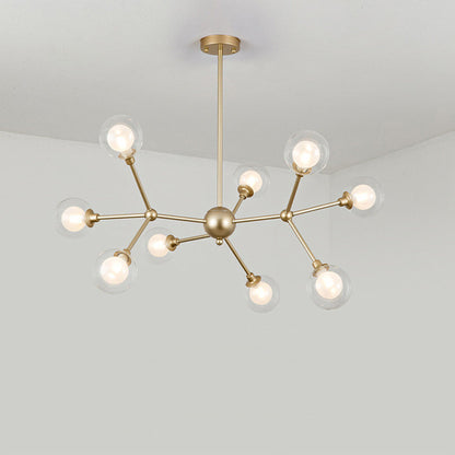 Cabiate | Glass Globe Shaped Chandelier for Bedroom, 9 Lights, Cool LightBy Miron Demid LLC