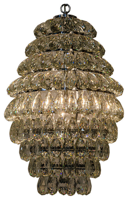 Illumination Chandelier, Chrome Finish and GlassBy Noir