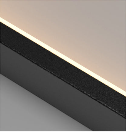 Lavagna | Ultramodern Rectangle Hanging LED Chandelier, Black, 6 Lights (H196.9"), Warm Light, DimmableBy Miron Demid LLC
