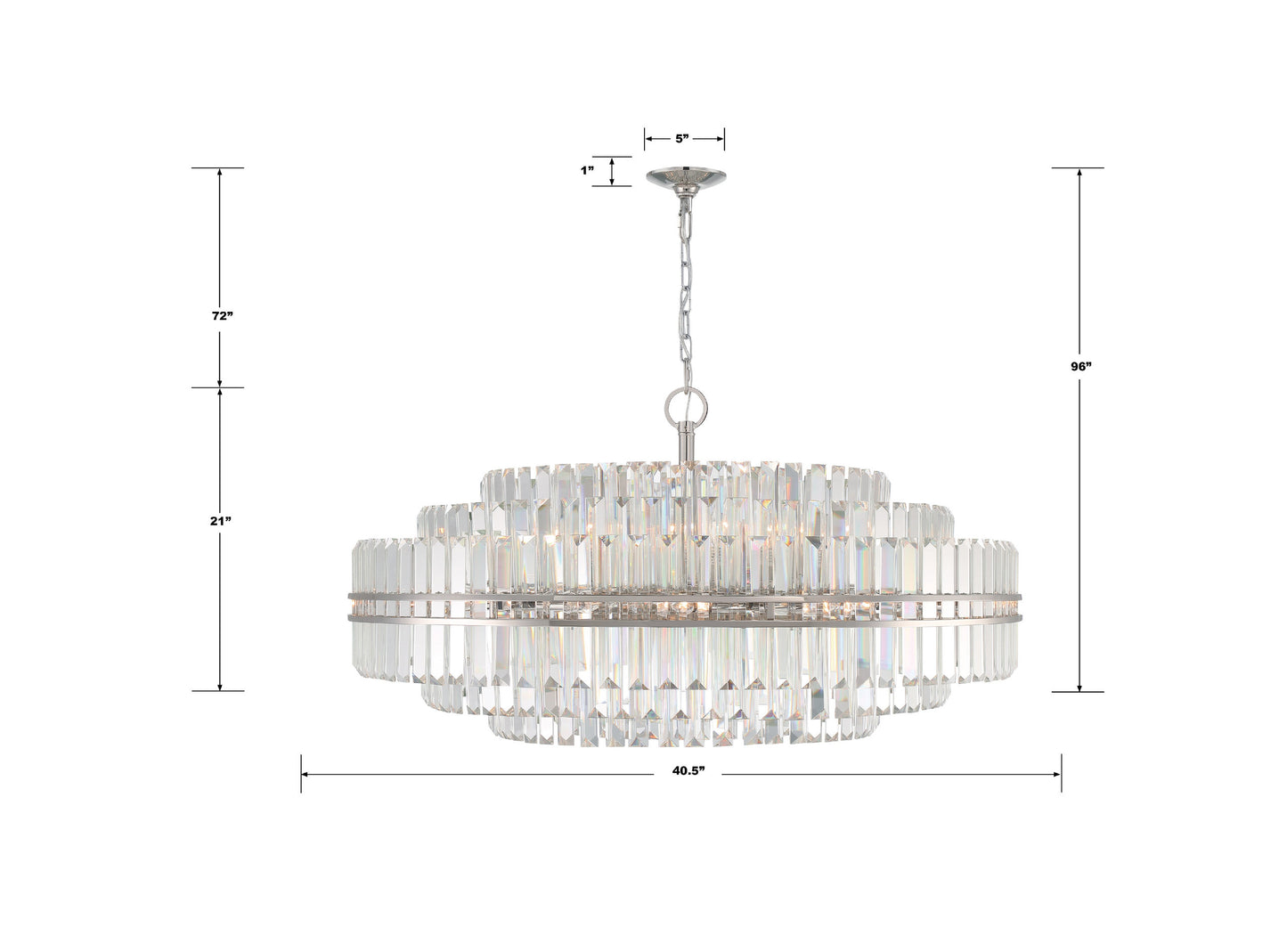 Hayes 32-Light Polished Nickel ChandelierBy Crystorama Lighting