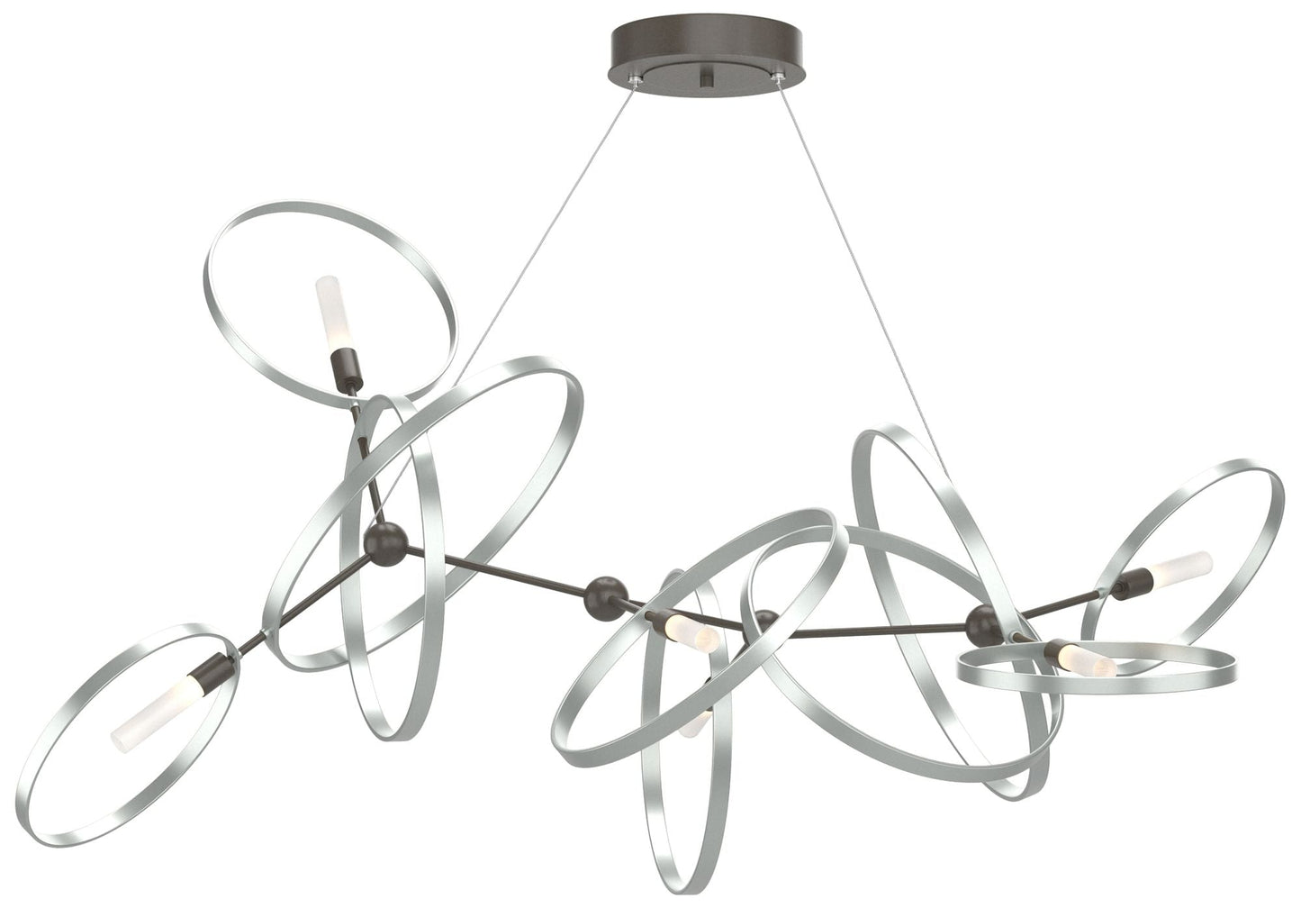 Celesse 32"W Vintage Platinum Accented Dark Smoke Standard Pendant
