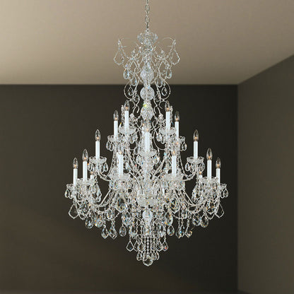 Century 54.5"H x 37"W 20-Light Crystal Chandelier in Antique Silv