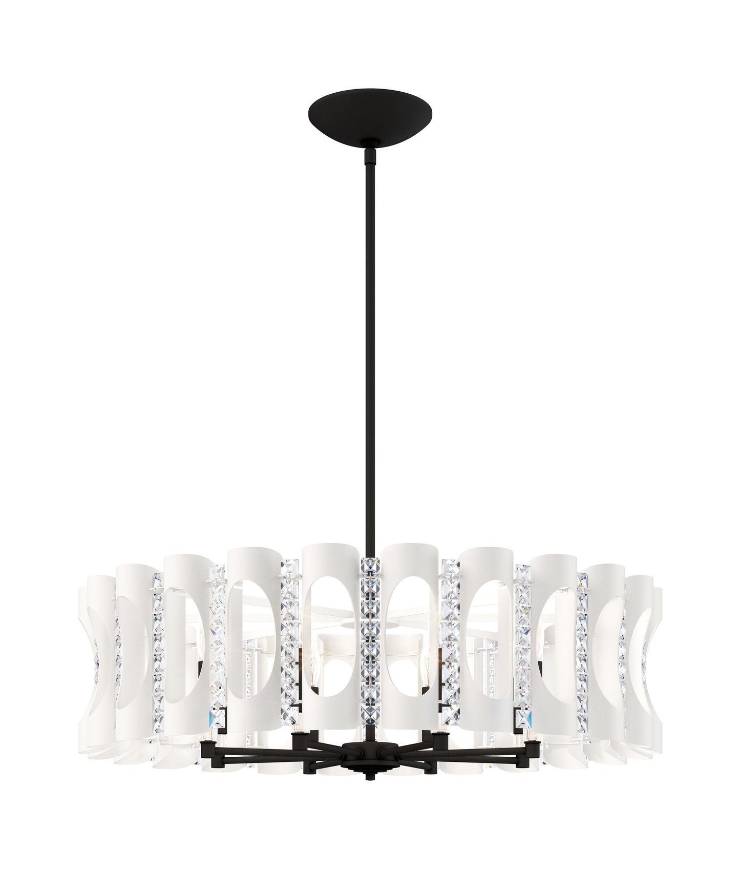 Schonbek Mr1008N-Wh1H 8 Light Crystal Pendant, WhiteBy Schonbek