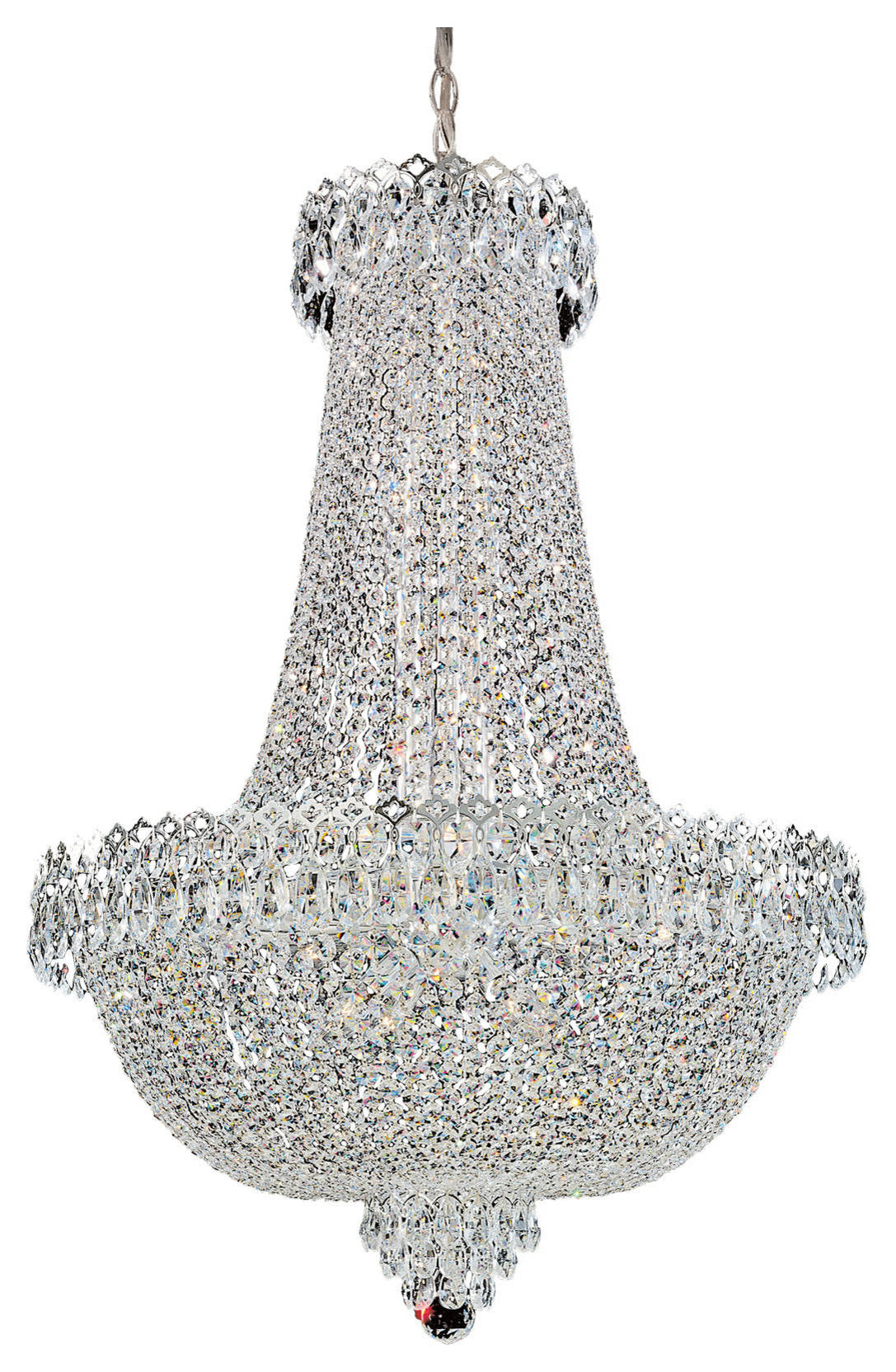 Camelot 22-Light Chandelier in Silver With Clear Gemcut CrystalBy Schonbek