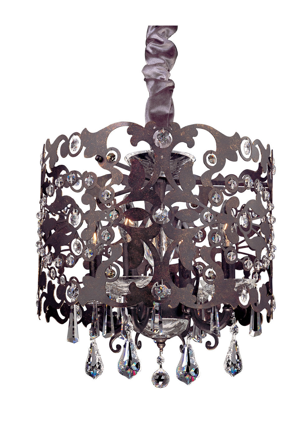 Bizet 4 Light Chandelier WIth Sienna Bronze, Swarovski Elements ClearBy Allegri Crystal by Kalco Lighting