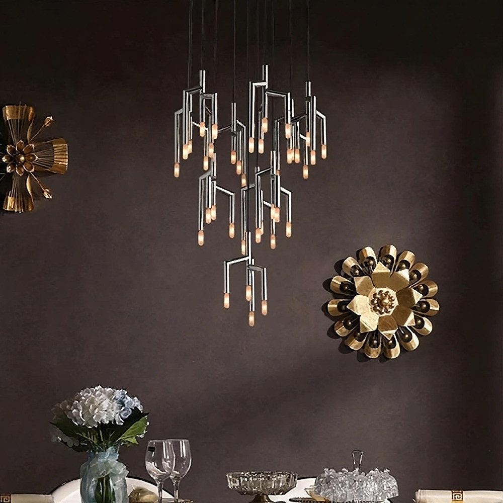 40-Light Stainless Steel Pendant Light FixtureBy Morsale.com