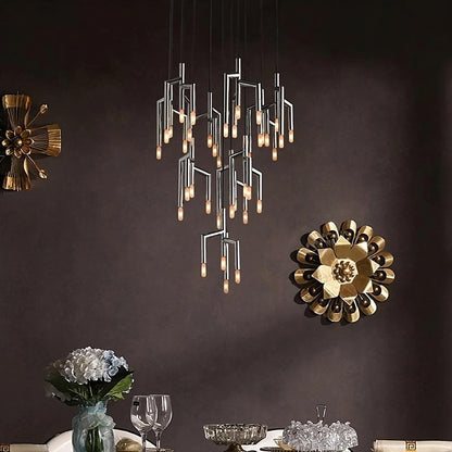 40-Light Stainless Steel Pendant Light FixtureBy Morsale.com