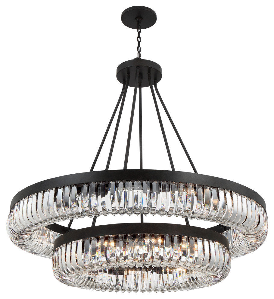 Alister 26 Light Charcoal Bronze ChandelierBy Crystorama Lighting