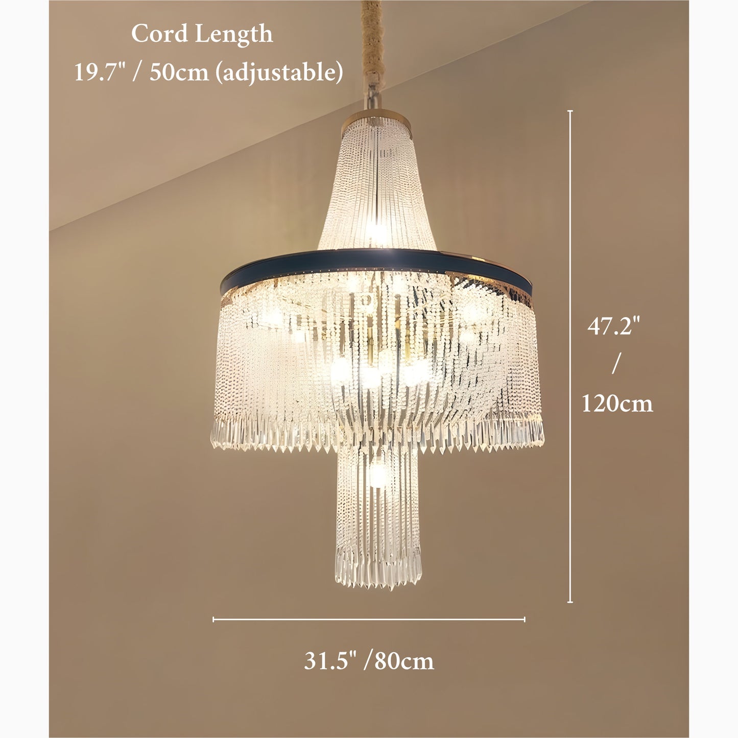 Deiva Marina | Luxury Large Spiral Crystal Chandelier for StaircaseBy Miron Demid LLC