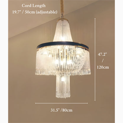 Deiva Marina | Luxury Large Spiral Crystal Chandelier for StaircaseBy Miron Demid LLC