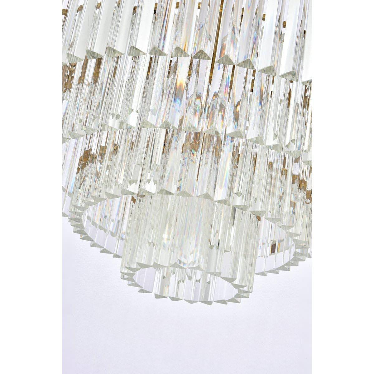 Sydney 17 Light Chandelier, Clear, Satin GoldBy Elegant Furniture & Lighting