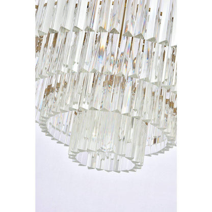 Sydney 17 Light Chandelier, Clear, Satin GoldBy Elegant Furniture & Lighting