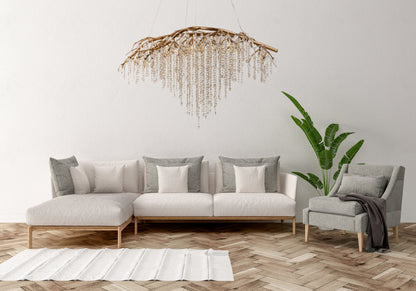 Gold Crystal Branch Chandelier, GoldBy Design Living