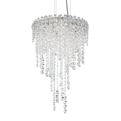 Chantant 23"H x 14"W 4-Light Crystal Pendant in Polished Stainles