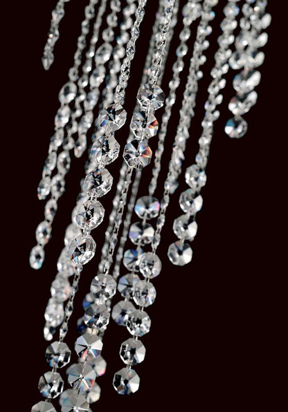 Chantant 24" Wide Polished Steel w/ Optic Crystal Chandelier