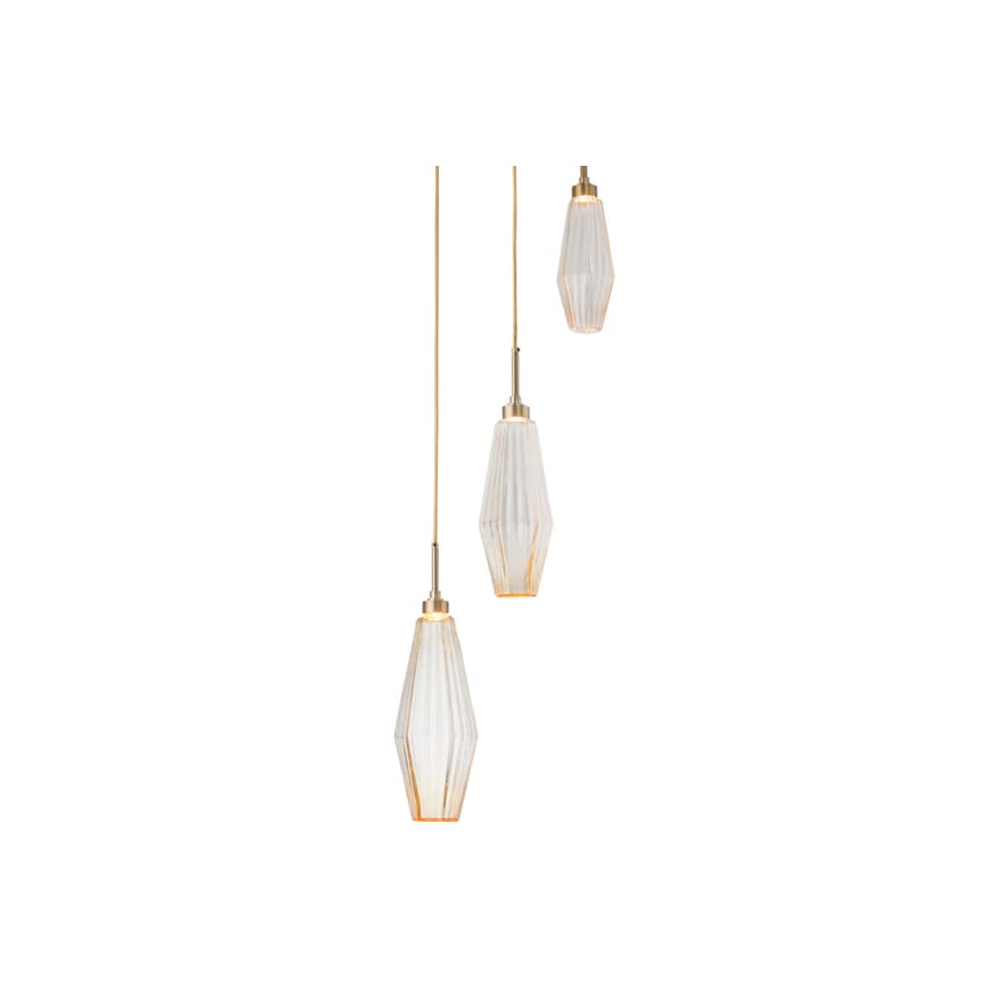 Hammerton Studio Aalto 53" Wide Artisan Crafted Geometric Optic Glass 12 Light Oval Starburst Chandelier