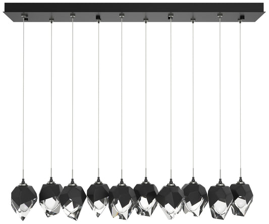 Chrysalis 44.5"W 10-Light Black Crystal Ink Small Crystal Standard Pen