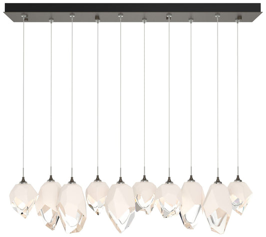 Chrysalis 44.5"W 10-Light Smoke Mixed White Crystal Standard Pendant