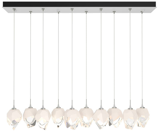 Chrysalis 8.5"W 10-Light Small Crystal White Crystal White Long Pendan
