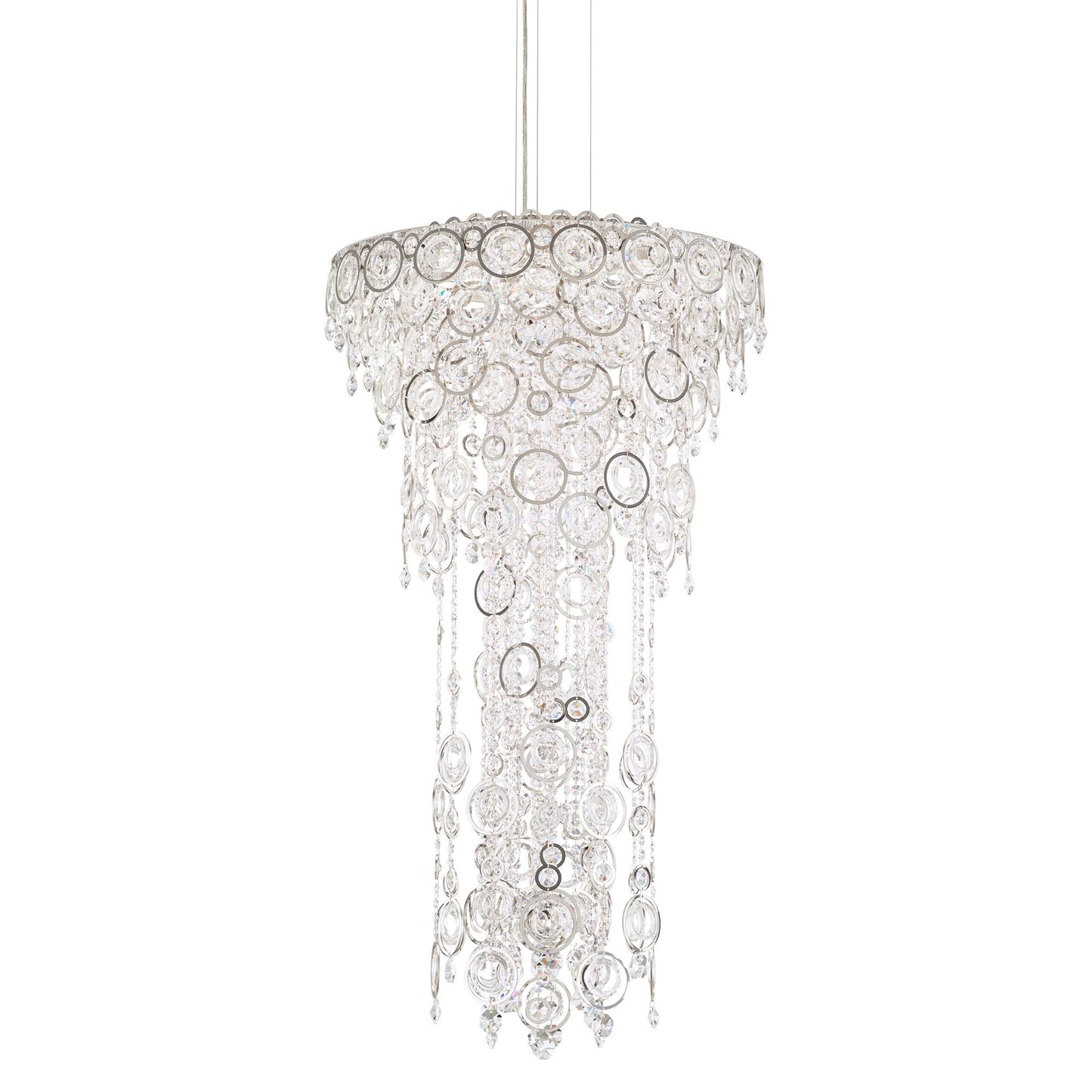 Circulus 44.5"H x 24"W 6-Light Crystal Pendant in Polished Stainl