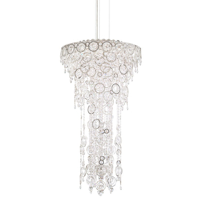 Circulus 44.5"H x 24"W 6-Light Crystal Pendant in Polished Stainl