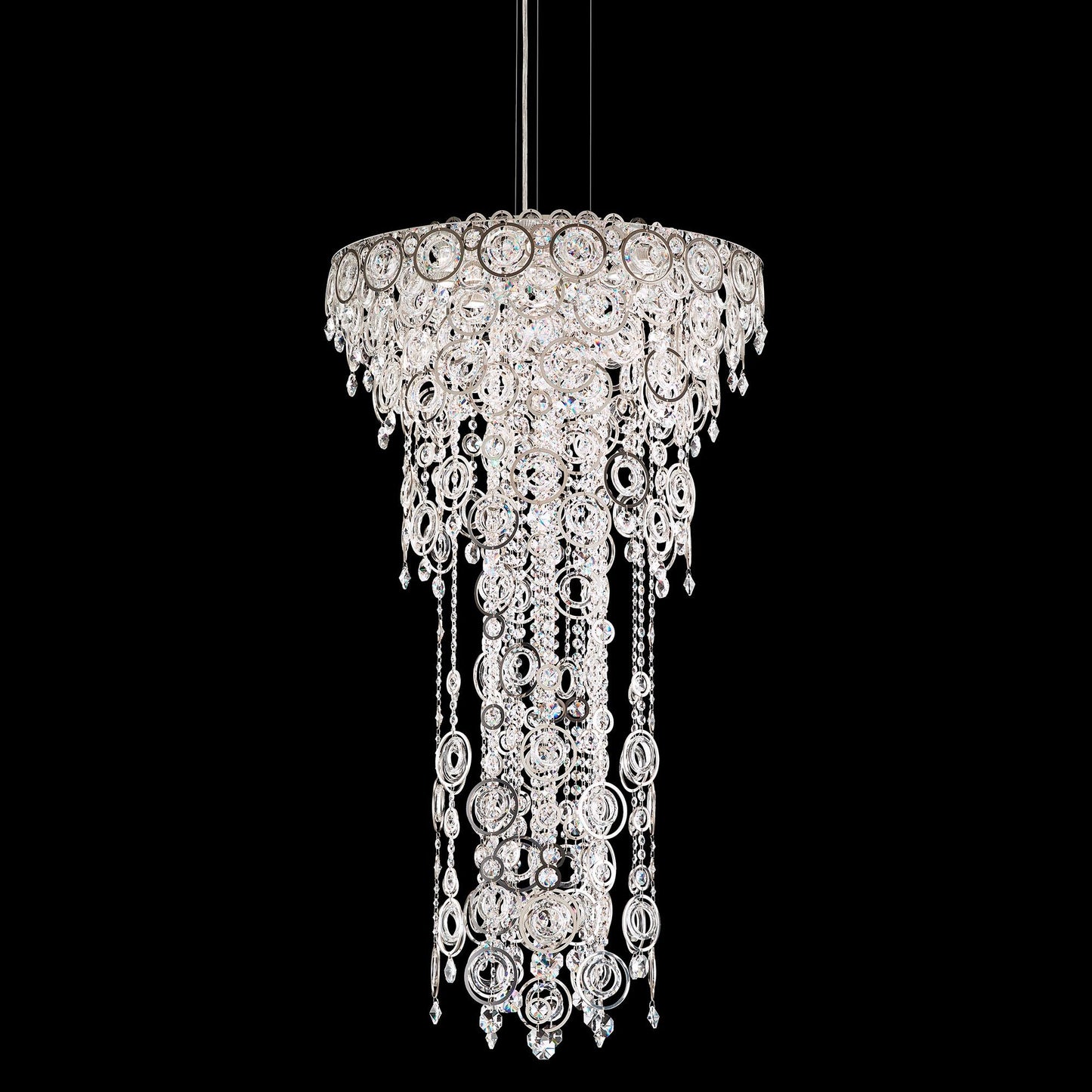 Circulus 44.5"H x 24"W 6-Light Crystal Pendant in Polished Stainl