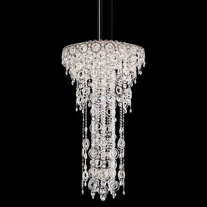 Circulus 44.5"H x 24"W 6-Light Crystal Pendant in Polished Stainl