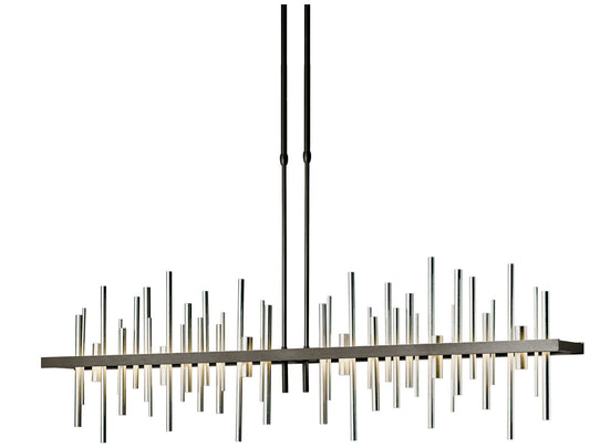 Cityscape 51.9" Wide Large Oil Rubbed Bronze LED Pendant With Sterling