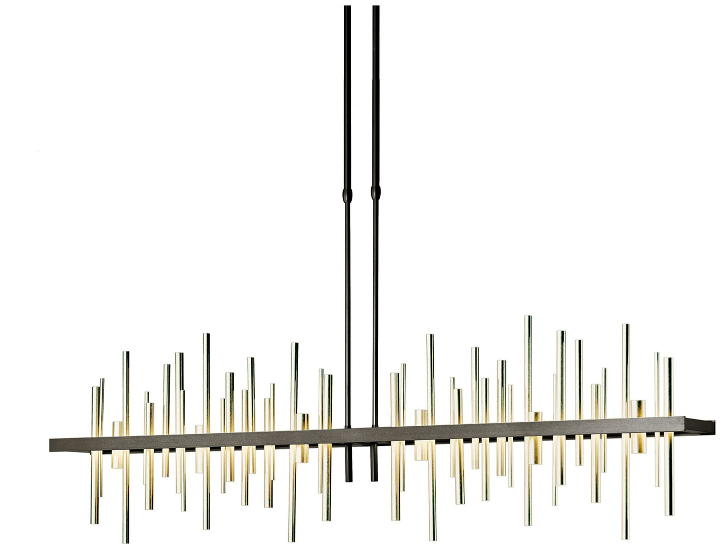 Cityscape 51.9"W Large Oil Rubbed Bronze And Modern Brass LED Pendant