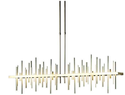 Cityscape Large LED Pendant - Brass Finish & Accents - Standard Height