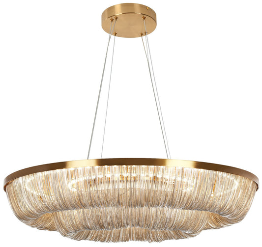 Coasfri 1-Light LED Gold Fringe Chandelier