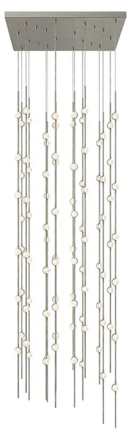 Constellation Andromeda 24"W Nickel 2700K Clear Lens Square LED Pendan