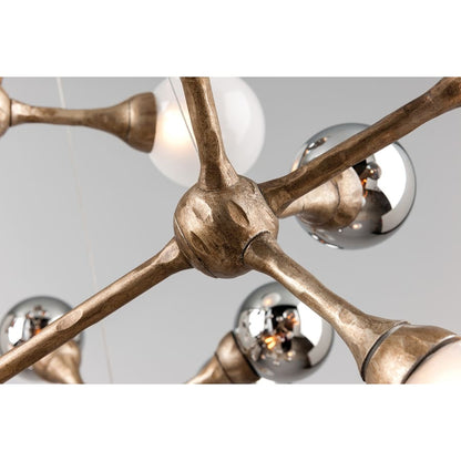 Corbett Lighting Element 20 Light Linear Pendant with Hand-Crafted Iron