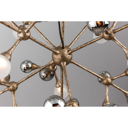 Corbett Lighting Element 20 Light Linear Pendant with Hand-Crafted Iron