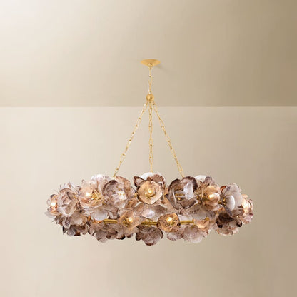 Corbett Lighting Galle 20 Light 54" Wide Abstract Chandelier with Oyster Shell Shades