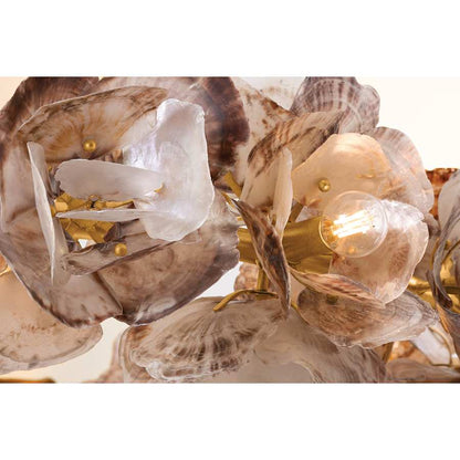Corbett Lighting Galle 20 Light 54" Wide Abstract Chandelier with Oyster Shell Shades