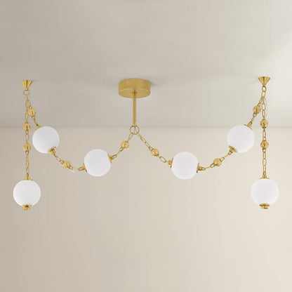 Corbett Lighting Corda 26" Wide LED Multi Light Pendant with Matte Cloud Glass Shades