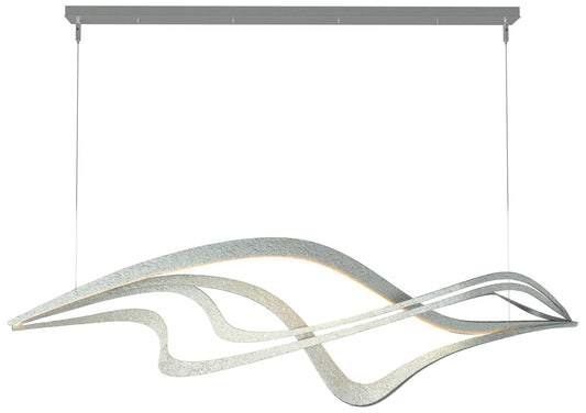 Crossing Waves 45"W Vintage Platinum Standard LED Pendant