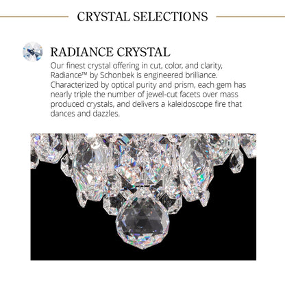 Crystal Empire 29.5"H x 24"W 6-Light Chandelier in White