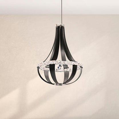 Crystal Empire LED 27"H x 20.5"W 12-Light Chandelier in Grizzly B