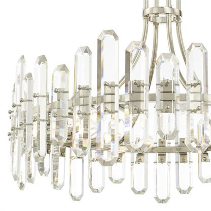 Crystorama Bolton 31"W Polished Nickel 12-Light Crystal Chandelier