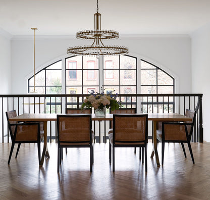 Crystorama Clover 40" Wide Aged Brass 2-Tier Chandelier