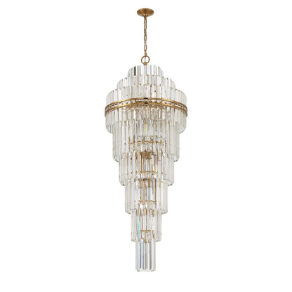 Crystorama Hayes 24" Wide Aged Brass Large Crystal Chandelier