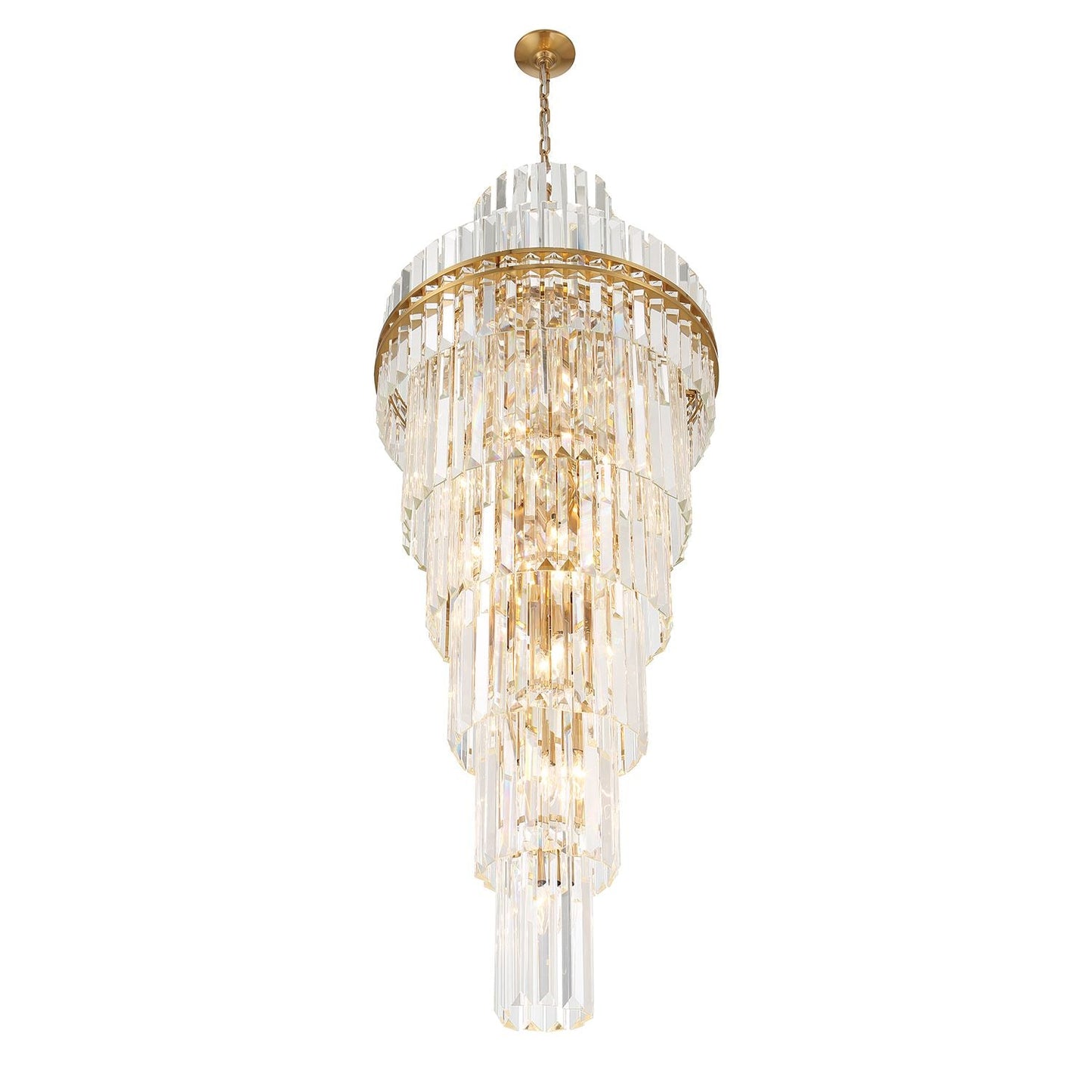 Crystorama Hayes 24" Wide Aged Brass Large Crystal Chandelier