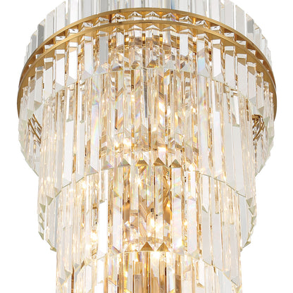Crystorama Hayes 24" Wide Aged Brass Large Crystal Chandelier