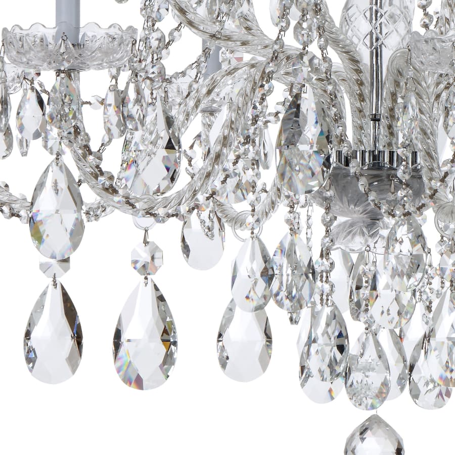 Crystorama Lighting Group Traditional Crystal 12 Light 38" Wide Crystal Chandelier with Hand Cut Crystal Accents